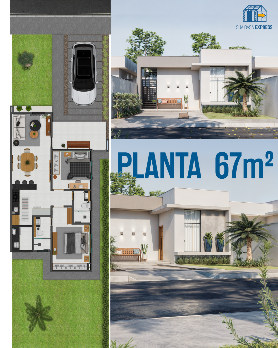 Planta 67m² - 1